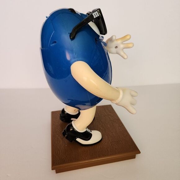 Vintage Blue M & M Candy Dispenser With Sunglasses - Picture 11 of 12